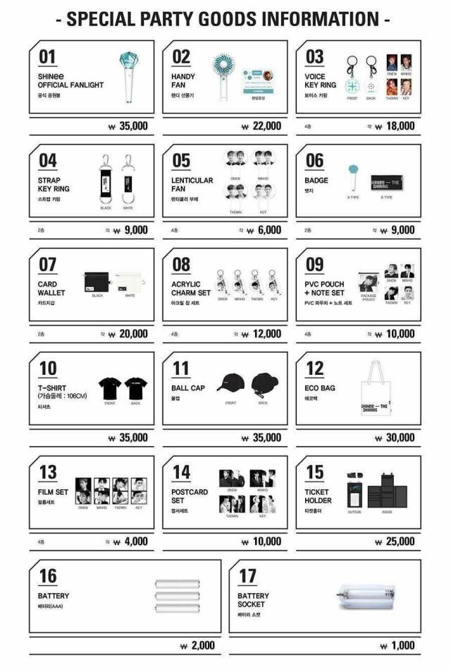 又是一波“卖肾”预警！“SHINee Special Party”官方周边预览公开！_搜狐网