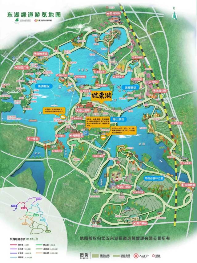东湖樱花园路线图图片