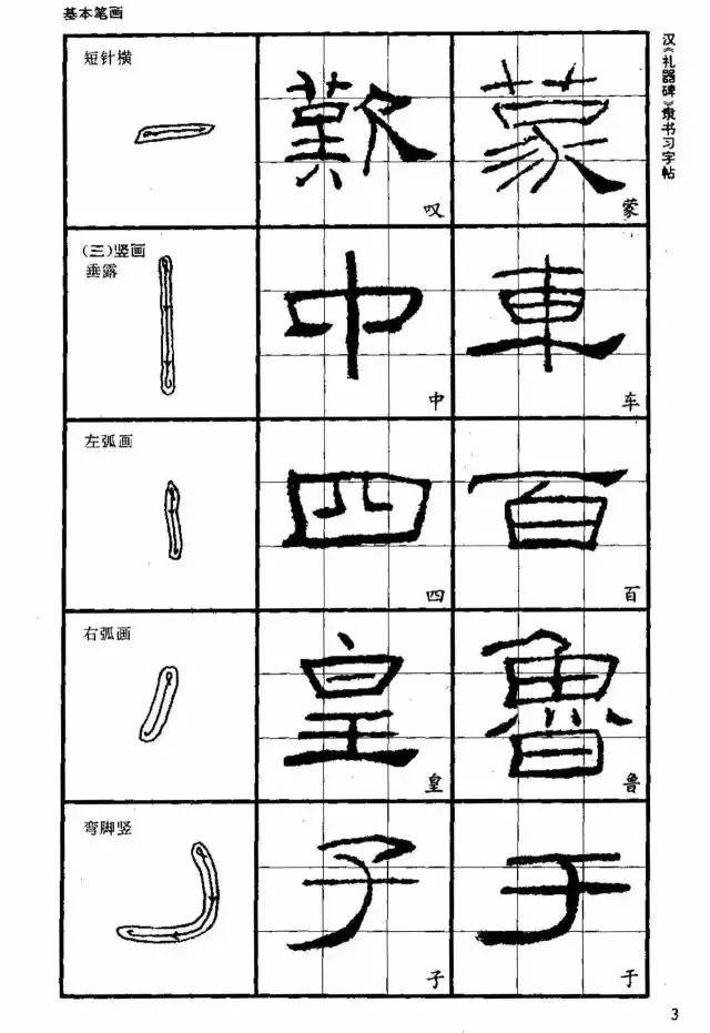 初学必备的《礼器碑》隶书习字帖