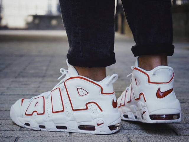 nike air more uptempo 皮蓬大air 白红活力风范