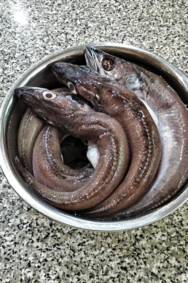 煎鳕鱼柳配酸甜蒜汁.