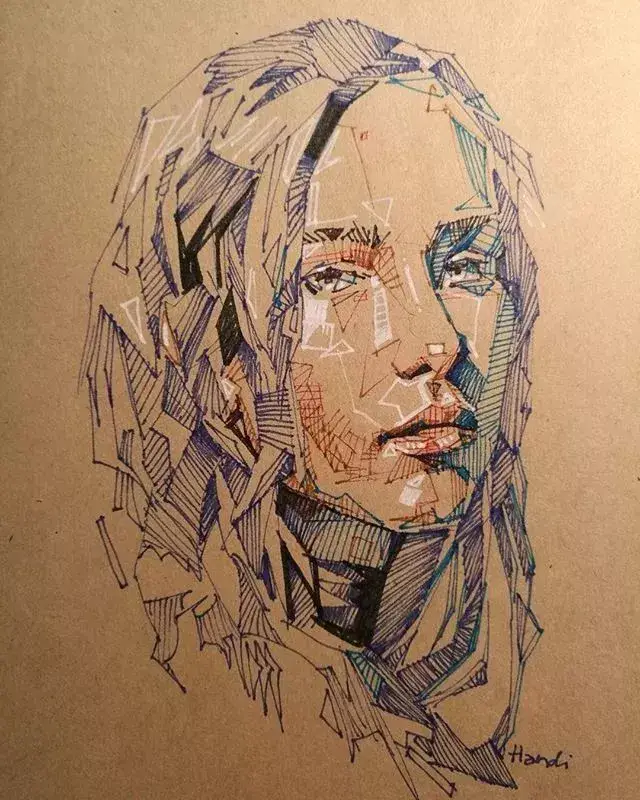 立体 平时可以学习和临摹大师的作品,相信你也可以画出优秀的排线画作