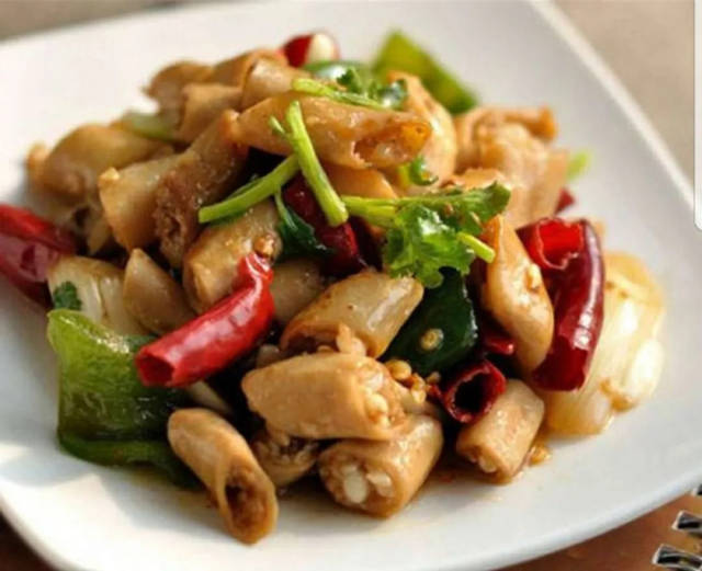 【周七 干煸羊肠 16元】