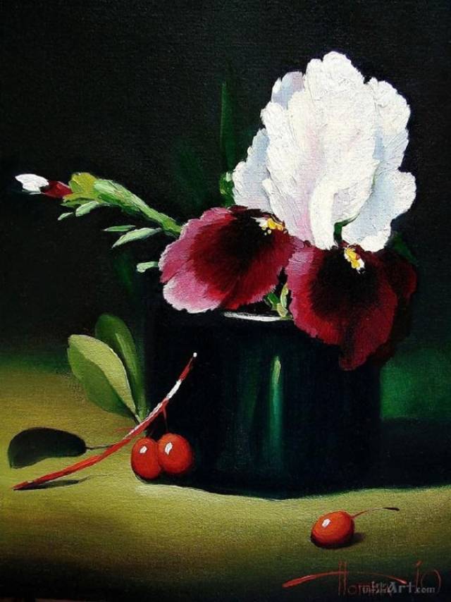 俄罗斯画家谢尔盖·потих静物油画作品欣赏_搜狐网