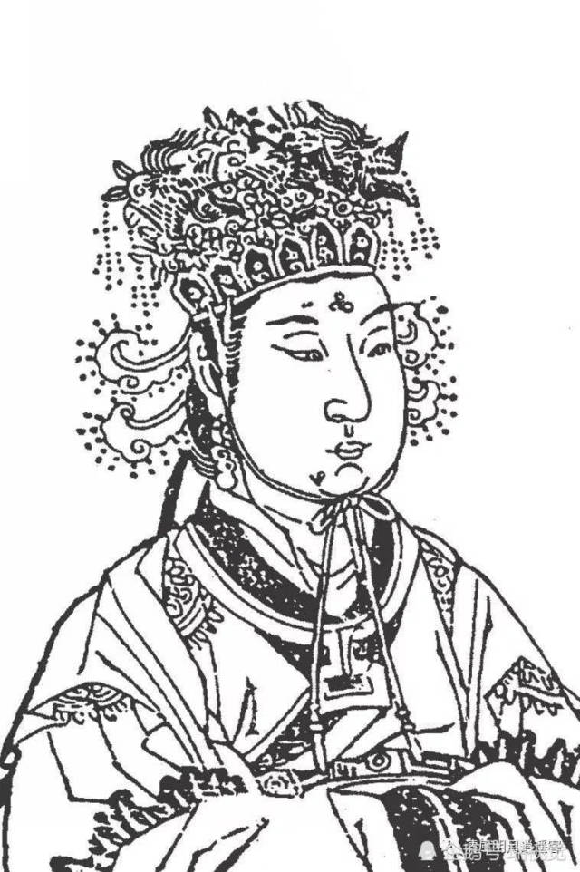 古画里的武则天,中国历史上唯一的女皇帝.