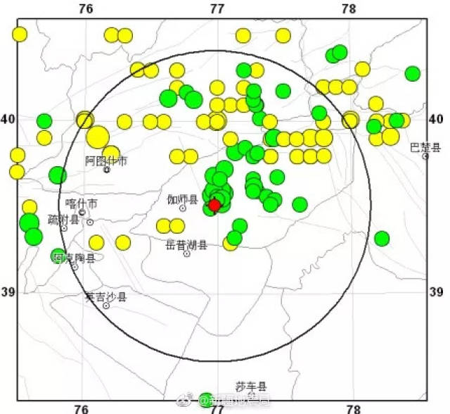 範圍內發生97次5級以上地震,其中6級地震24次,7級地震1次,8級地震1次