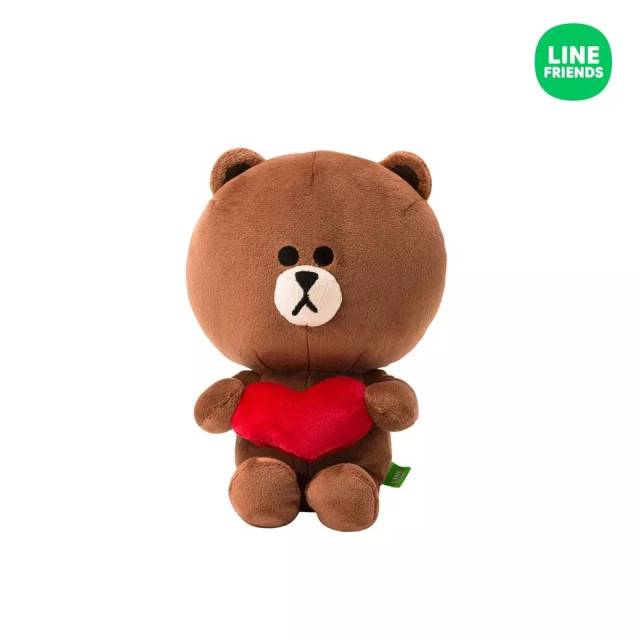 布朗熊爱心呆坐公仔