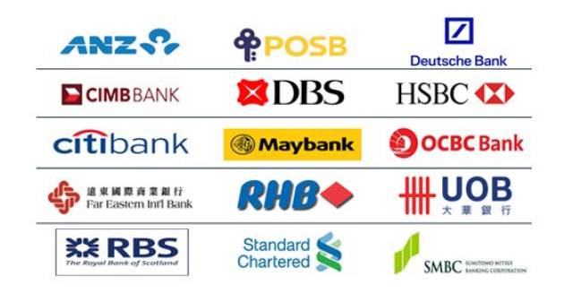 其他一些銀行包括:citibank(花旗銀行), hsbc(滙豐銀行), standard