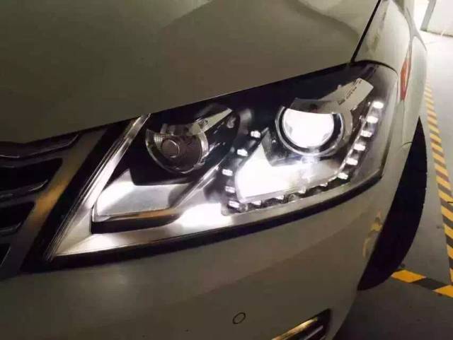 2018迈腾卤素改led大灯,成都改灯