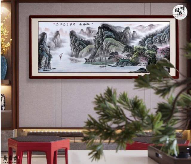 国画汇客厅挂什么画好山水画大师墨翁打造艺术美景