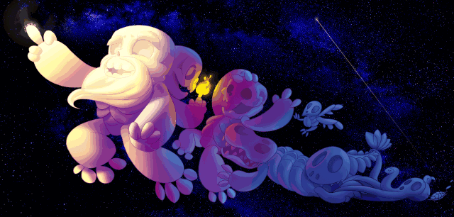 虽人生多难 真理追寻却不受干扰 真正的我居于星轨之间 梦游月球幻想