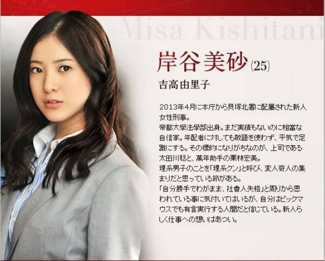 《神探伽利略》中的岸谷美砂 ▼