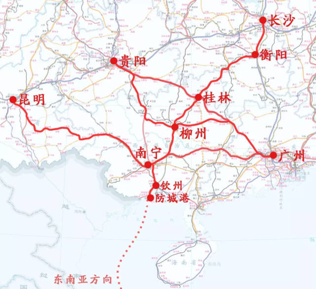 随着柳南客专,南广高铁 南钦高铁,南昆客专等高速铁路的开通 南宁成为