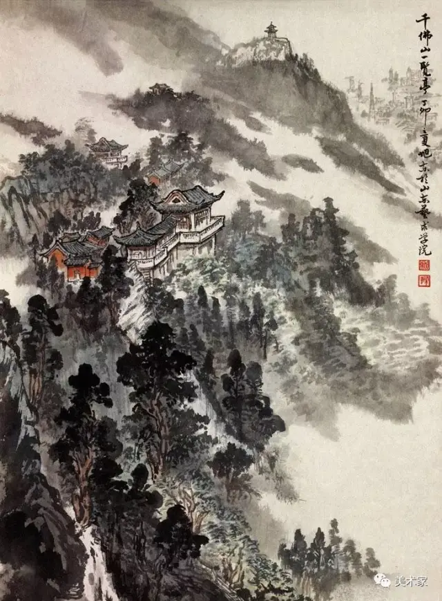 王旭东《千佛山一览亭》