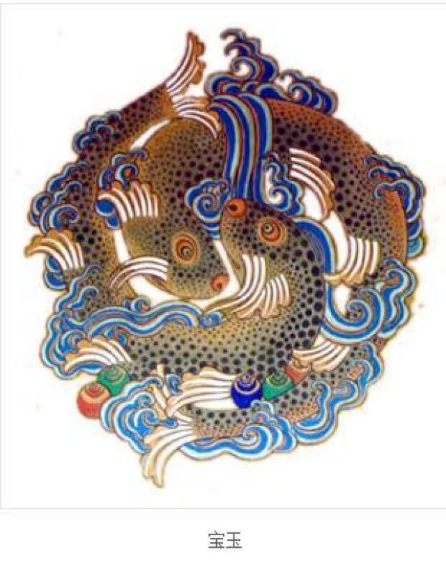 金鱼是一种游行在水中的生物,佛教中认为金鱼畅通无阻的游行是代表着