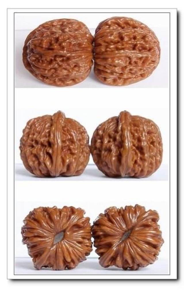 四座楼獅子 核桃文玩八年多的一对四座楼狮子头