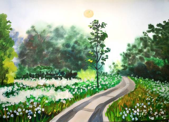 画家徐新华笔下成都天府绿道美爆了(组图)