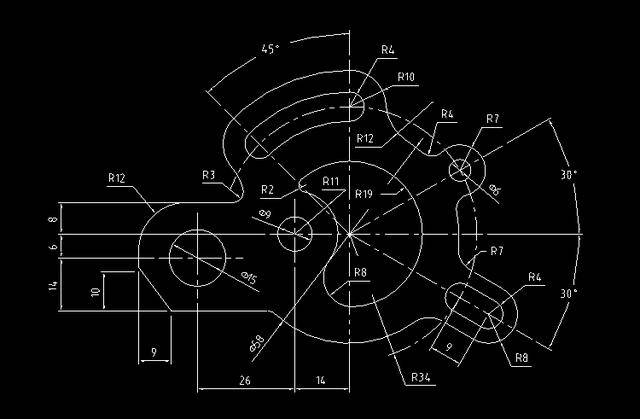 常用机械零件图基础学习资料127个cad初学者简单图机械图分享