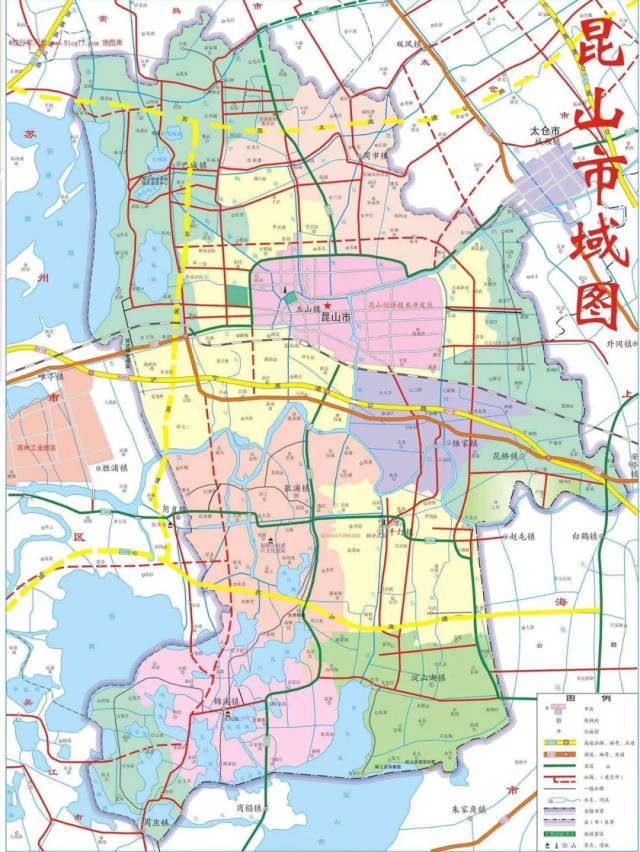 昆山乡镇地图图片