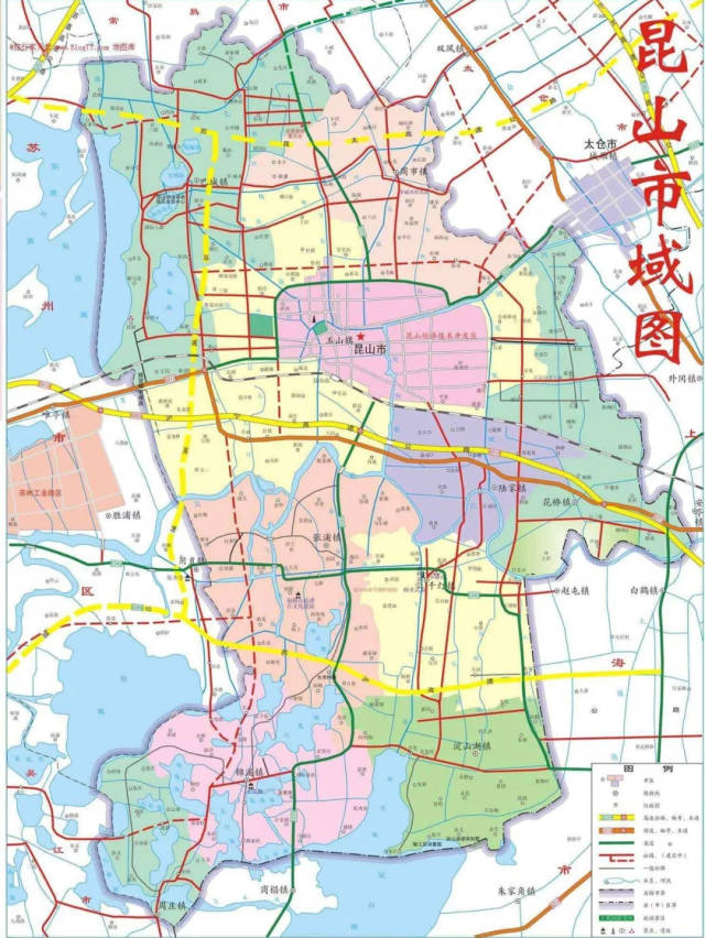 上海市昆山市地图图片