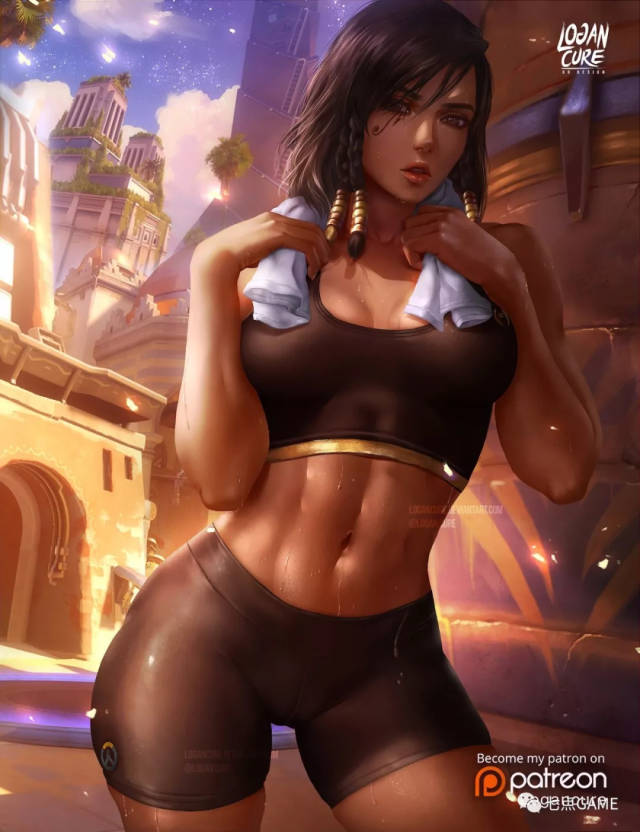 他的作品多以同人女性人物为主,一个个丰乳肥臀,身材诱惑至极