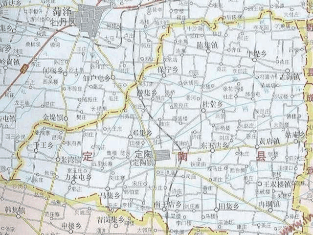 定陶地图各个乡镇图片