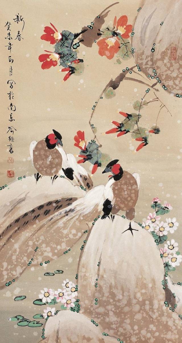 喻继高的写意花鸟作品欣赏