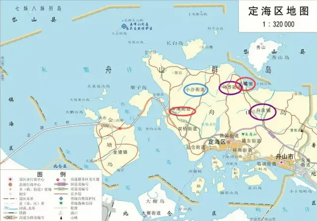 舟山定海区地图图片