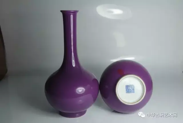 单色釉:大美至简的“釉”惑丨大清乾隆年制紫釉长颈胆瓶一对_手机搜狐网