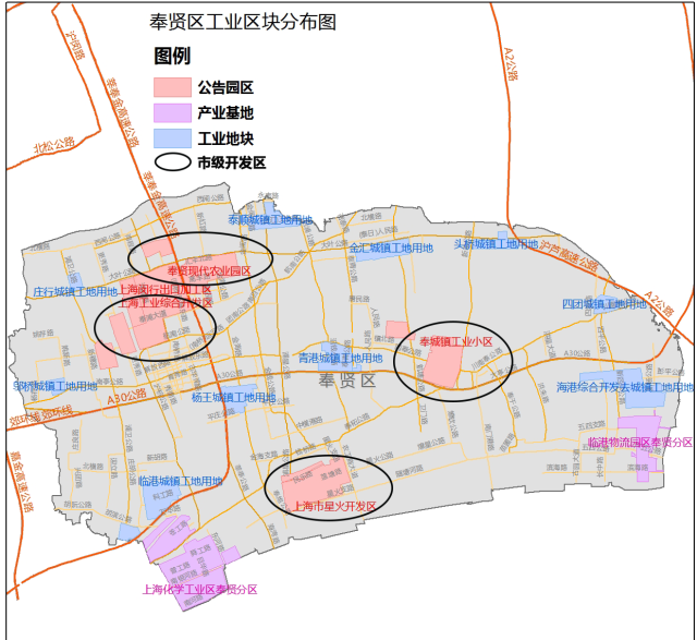 上海市104地块——市级开发区土地概况及主导产业分布
