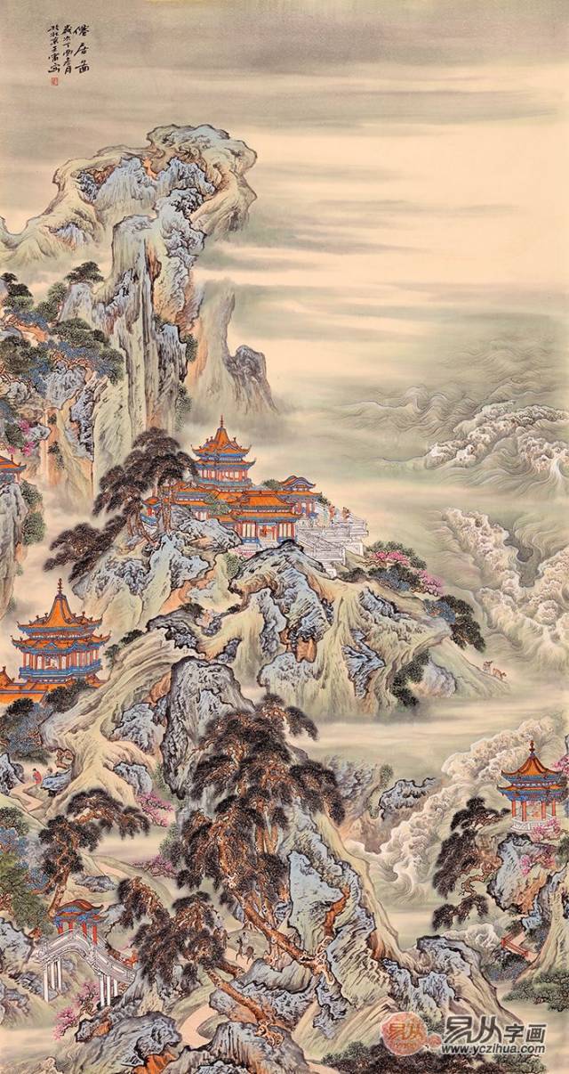 当代实力派画家王宁画笔下的界画山水画品赏