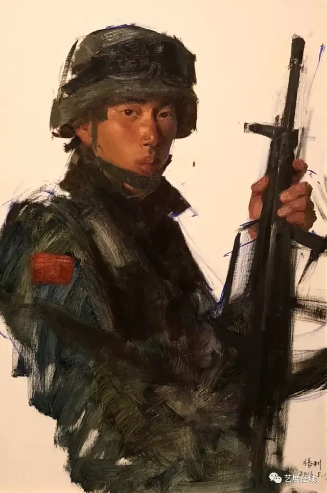 特种兵油画图片