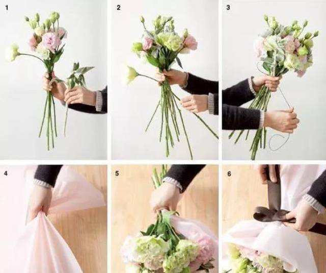 十种简易包花法 花束图片