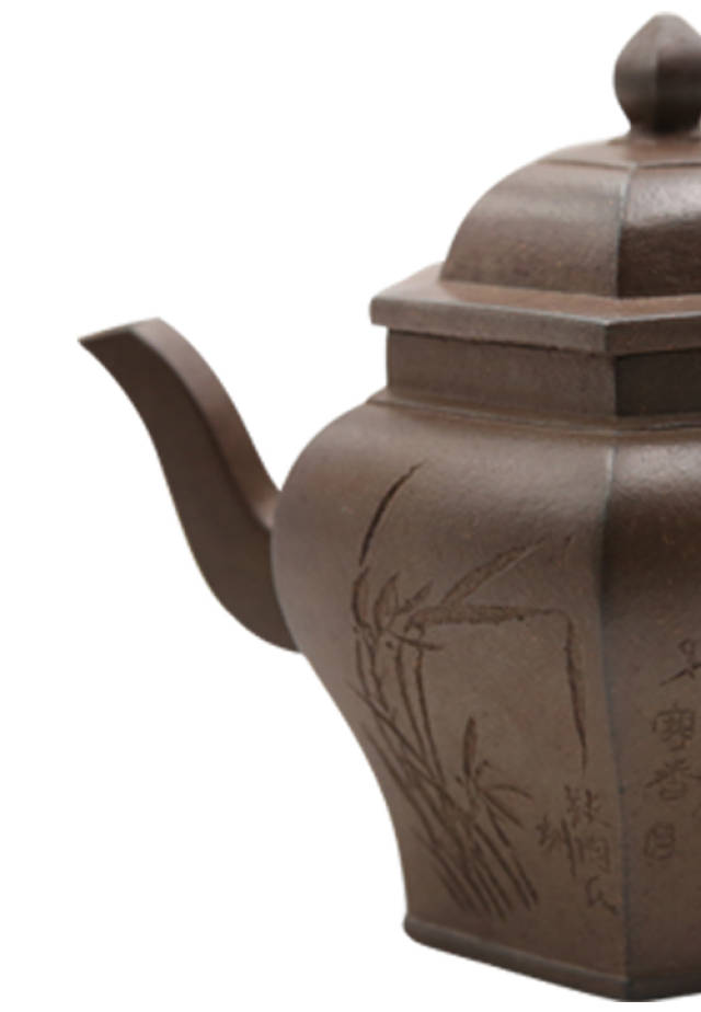 亭亭玉立的跂陶氏书画六棱壶