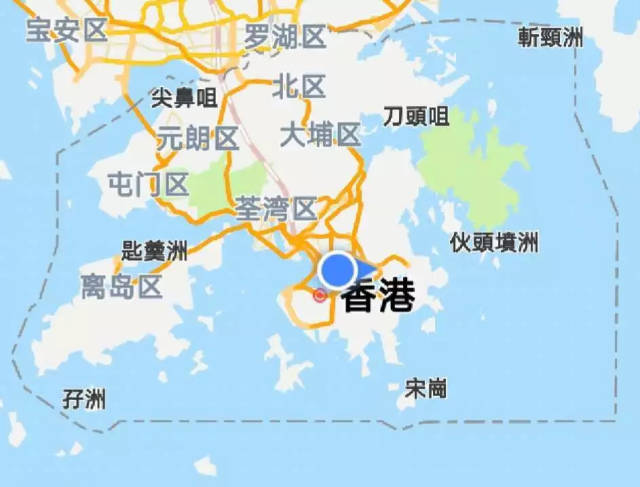 香港行政地图简图图片