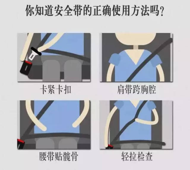 所以 请一定要养成开车自觉 系 安 全 带 的好习惯 安全带系法知多少