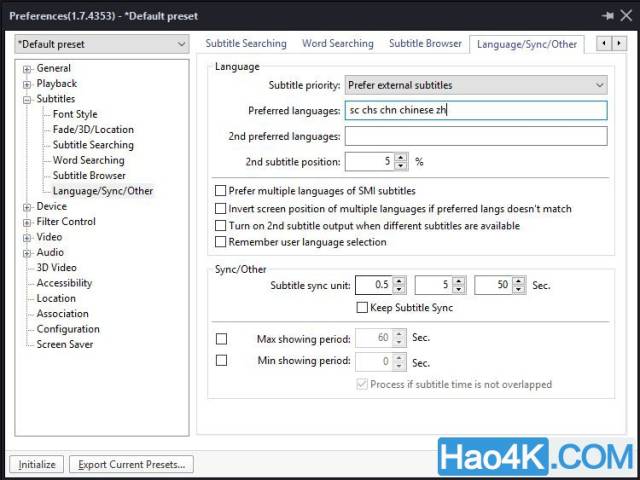 yer自动加载外挂字幕教程(不定期更新BDMV外