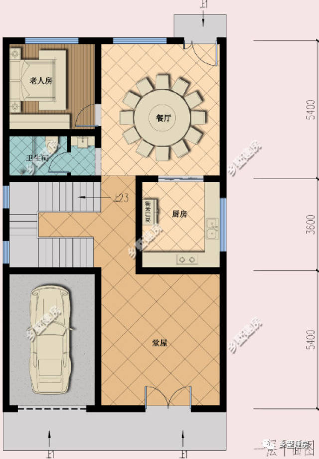 开间8米x进深10米,农村自建房别墅,四面开窗,怎样设计好?