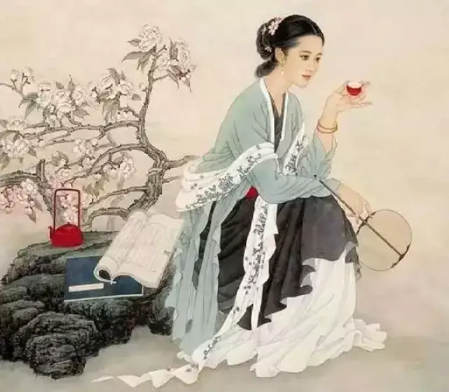 其实古今往来的女人不仅爱花也爱品茶的,像"千古第一才女"李清照和