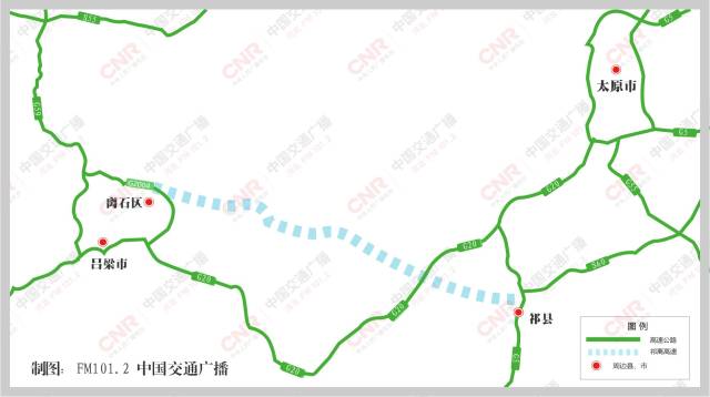 山西省祁离高速路线图图片