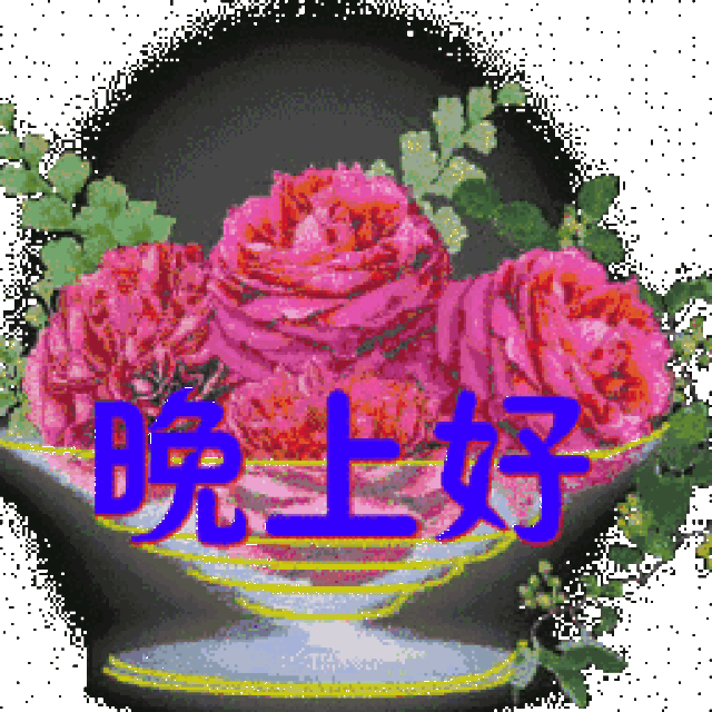晚安鲜花带字动态图片,玫瑰花晚安图片带字,晚安好梦祝福的动态图_大山谷图库