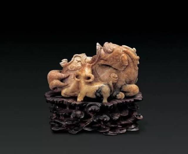 ☆古寶堂☆蒐集【B】『明時代 提油和田玉瑞獸雕
