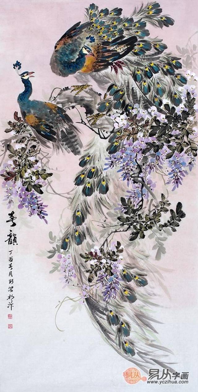 现代家居,招财纳福首选吉祥孔雀装饰画