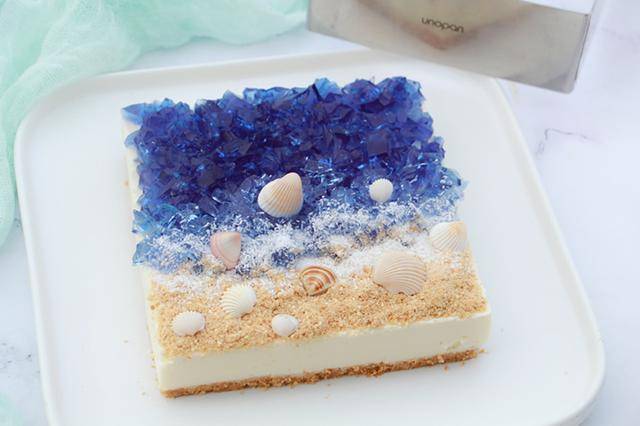 仿真海洋蛋糕,不用烤箱就能做,大人孩子都喜欢,做法特简单