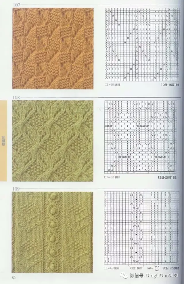 【棒针图解】志田棒针花样编织250例