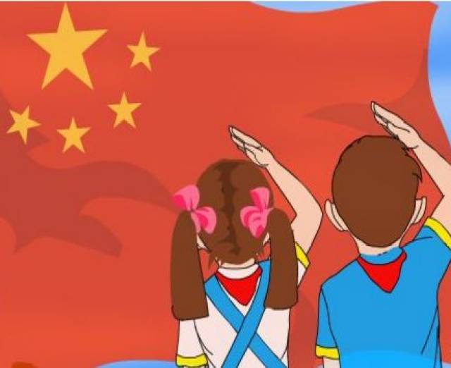 了解五星红旗的含义,知道它的故事,和父母一起试着制作一面五星红旗吧