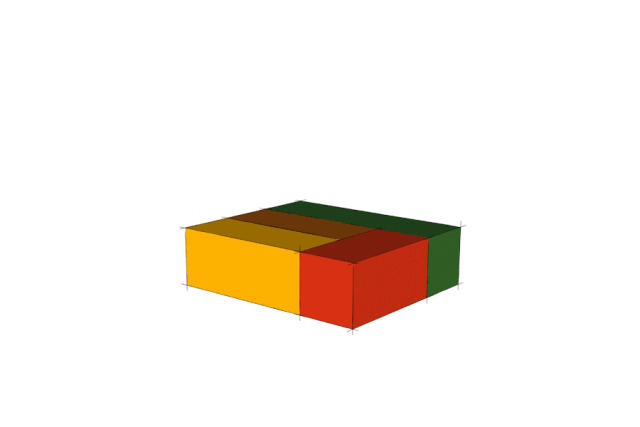 集装箱是模数化标准长方体,通过利用不同规格的集装箱,组合出满足各