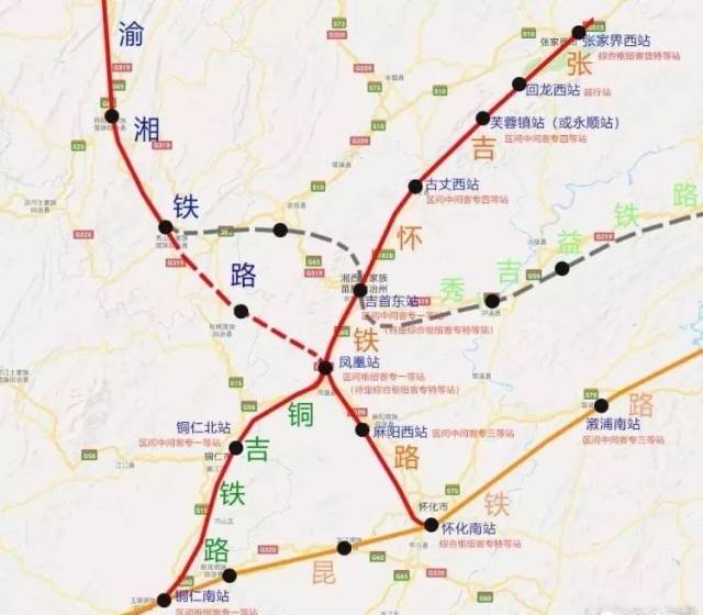 张吉怀高铁线路图片