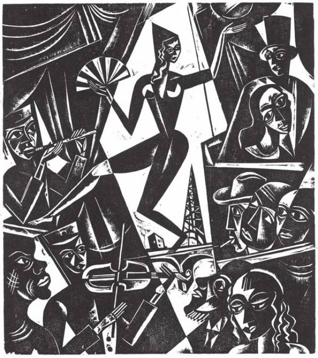 里的木刻和鲁迅所藏《创造》版画集刊里的部分木刻作品在风格上确有