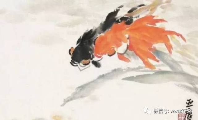 中国美術　汪亞塵　肉筆画　金魚 中国美術 汪亞塵 肉筆画 金魚 金鱼先生——汪亚尘